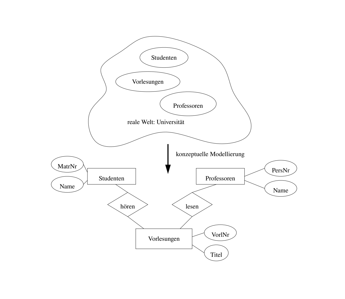 university entity relationship model