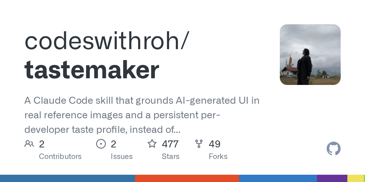 codeswithroh/tastemaker on GitHub