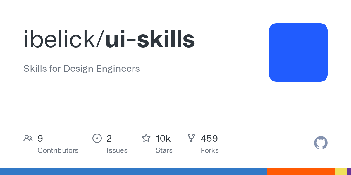 ibelick/ui-skills on GitHub